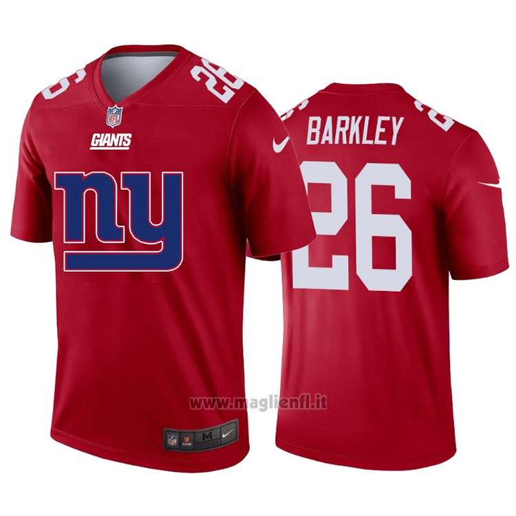 Maglia NFL Limited New York Giants Barkley Big Logo Rosso